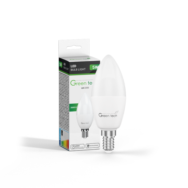 LED Žarulja / Sijalica GREEN TECH 5W 3000K E14