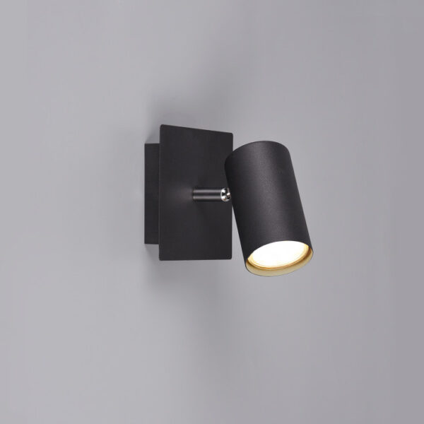 Metalna Spot Lampa MARLEY Black Mat 12x15cm