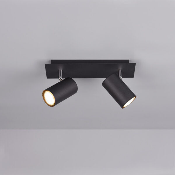 Metalna Spot Lampa MARLEY Black Mat 15x30cm