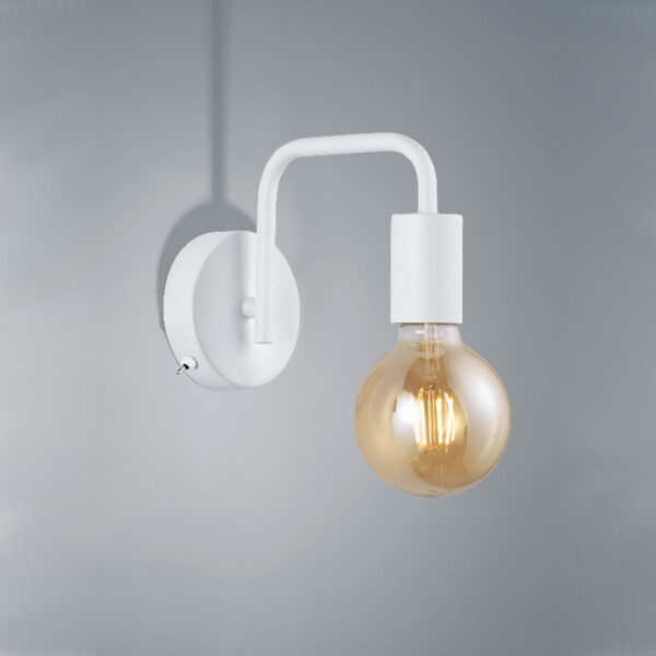 Metalna Zidna Lampa DIALLO White 1xE27