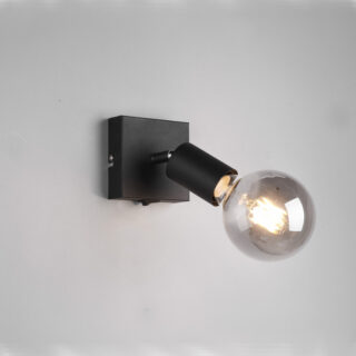 Zidna Spot Lampa VANNES Black 1xE27