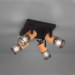 Spot Lampa TOSH Wood 4xE14