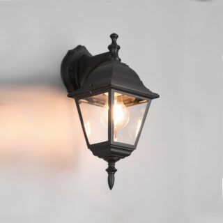 Vanjska Zidna Lampa LIVENZA Black Mat 1xE27