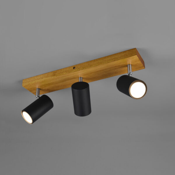 Spot Lampa MARLEY Wood Black Mat 3xGU10