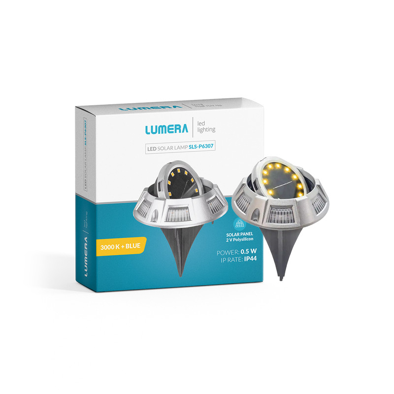 Vrtna Solarna Podna LED Lampa LUMERA 3000K+blue - Image 2