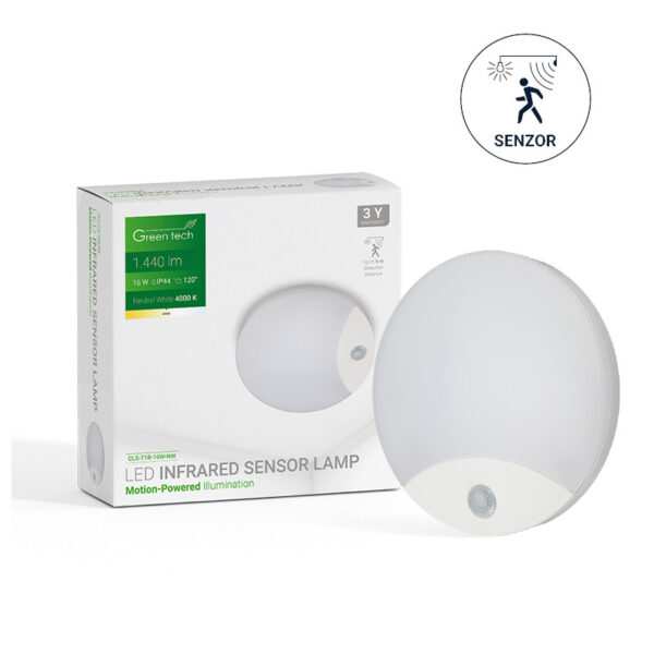 LED Plafonjera sa Senzorom GREEN TECH 4000K 16W - Image 2