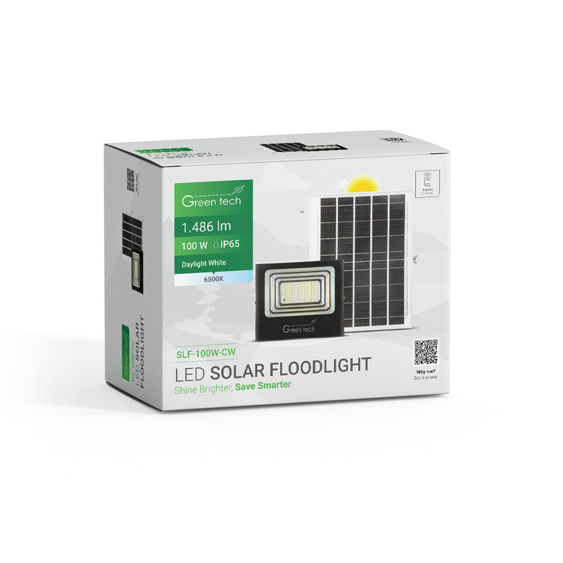 Solarni LED Reflektor GREEN TECH 100W 6500K - Image 3