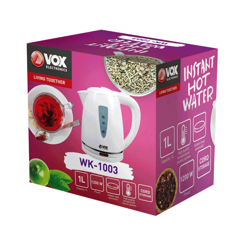 Kuhalo za Vodu VOX WK 1003 1200W 1L - Image 2