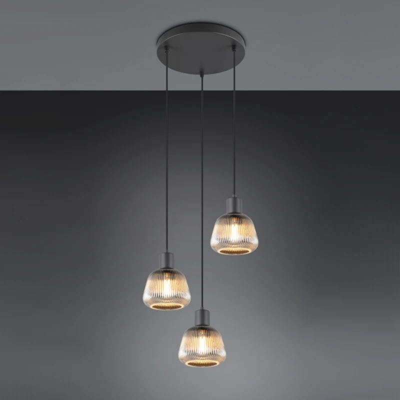 Visilica / Luster TARIFA Black Mat 37x150cm 3xE27