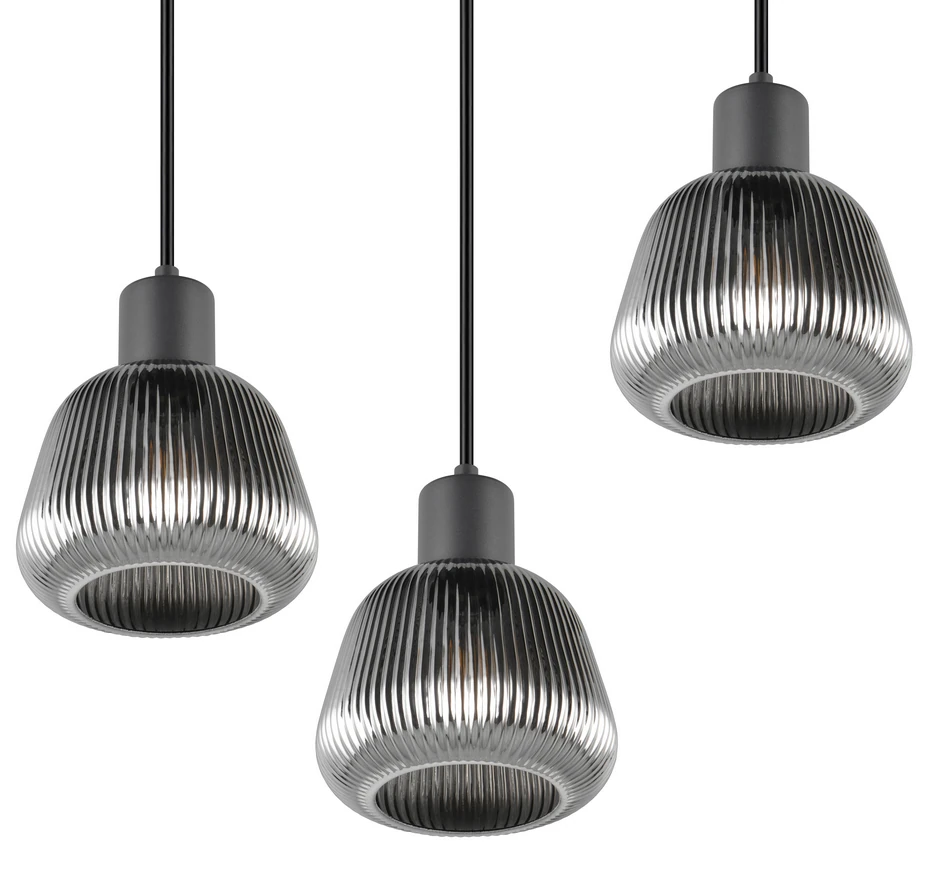 Visilica / Luster TARIFA Black Mat 37x150cm 3xE27 - Image 2