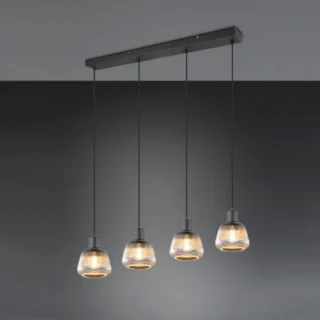 Visilica / Luster TARIFA Black Mat 90x150cm 4xE27