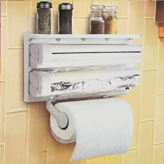 3u1 Zidni Držač za Folije i Ubruse sa Policom